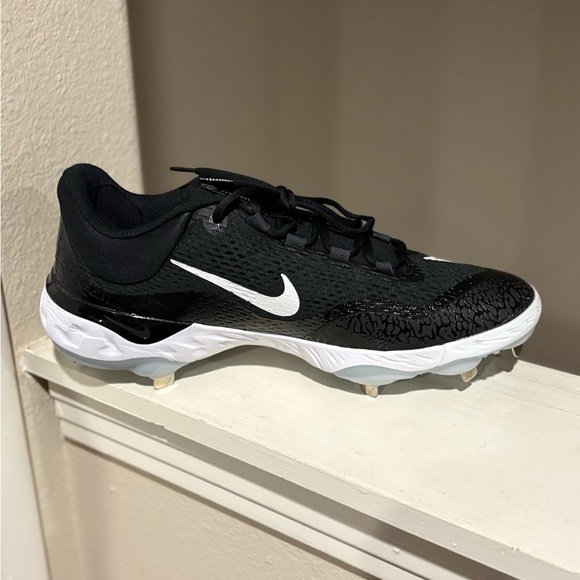 Nike Men’s Alpha Huarache Elite 4 Black White Size 13 Baseball Cleats DJ6521-001 - Picture 3 of 9